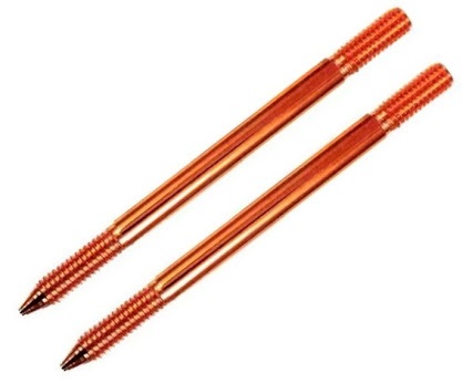 Cọc tiếp địa thép mạ đồng D14-D16 nhập khẩu từ Ấn Độ